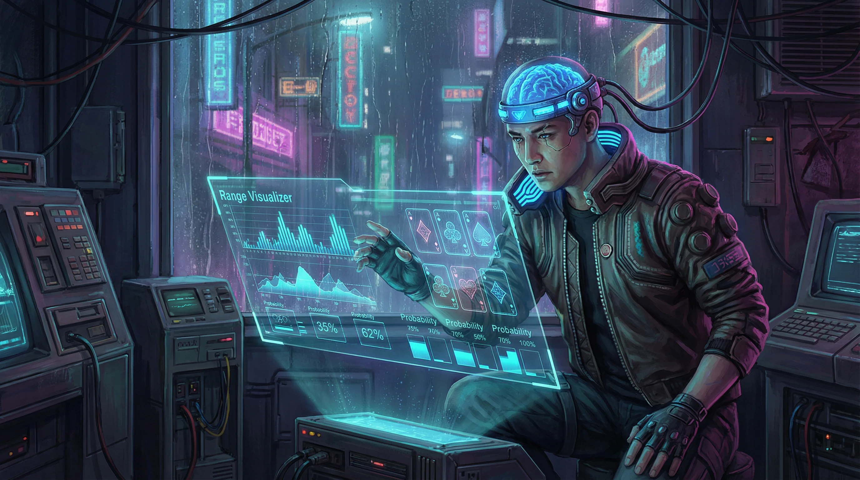 一个模糊的像素化头像在屏幕上闪烁，代表着数据幽灵Riko